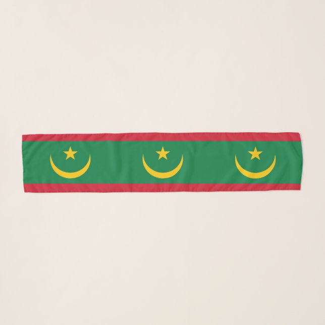 Mauritania Flag Scarf (Front (Horizontal))