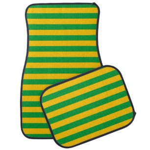Mauritania flag stripes country symbol green yello car floor mat