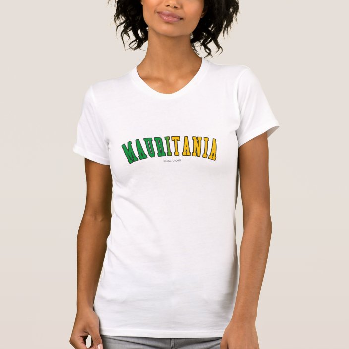 Mauritania in National Flag Colors Tshirt