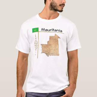 Mauritania Map + Flag + Title T-Shirt