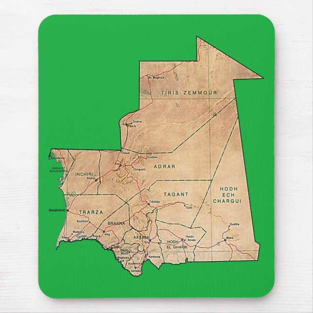Mauritania Map Mousepad (Front)