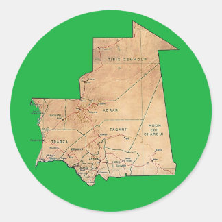 Mauritania Map Sticker