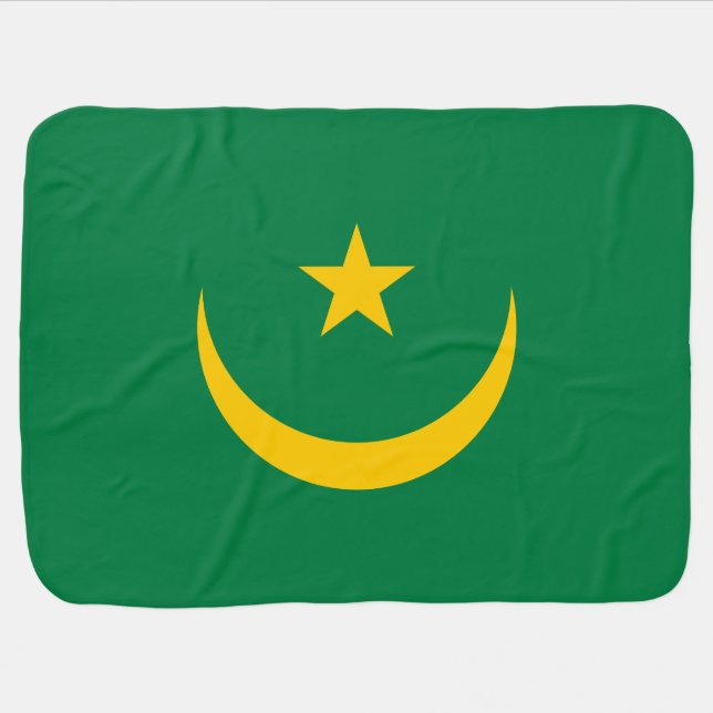 Mauritania Old Flag Baby Blanket (Horizontal)