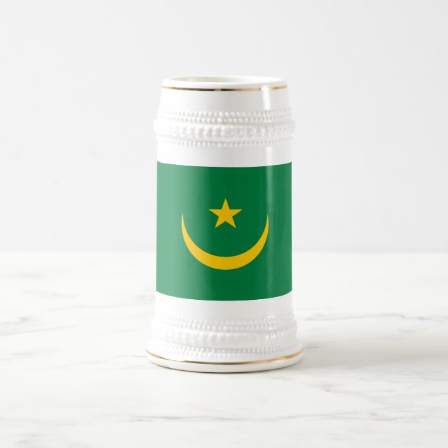 Mauritania Old Flag Beer Stein (Center)