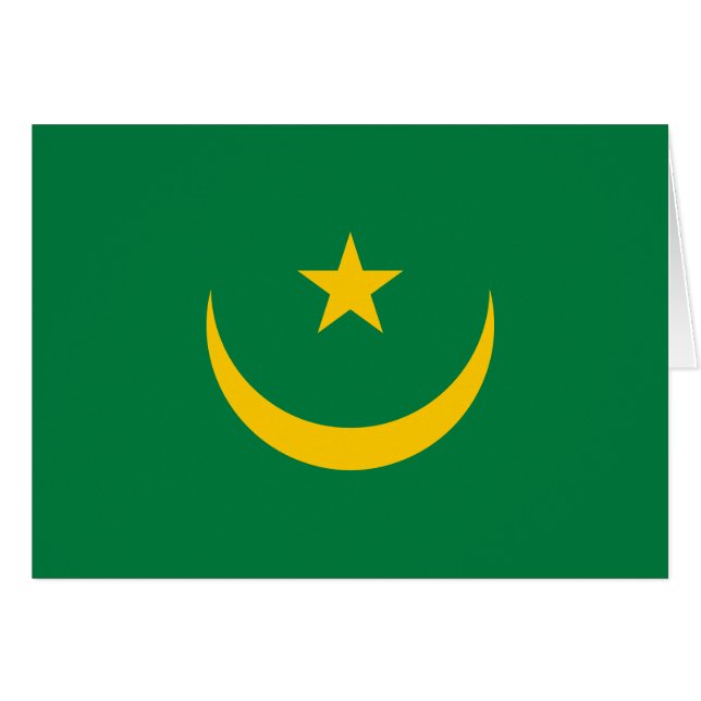 Mauritania Old Flag Cards (Front Horizontal)