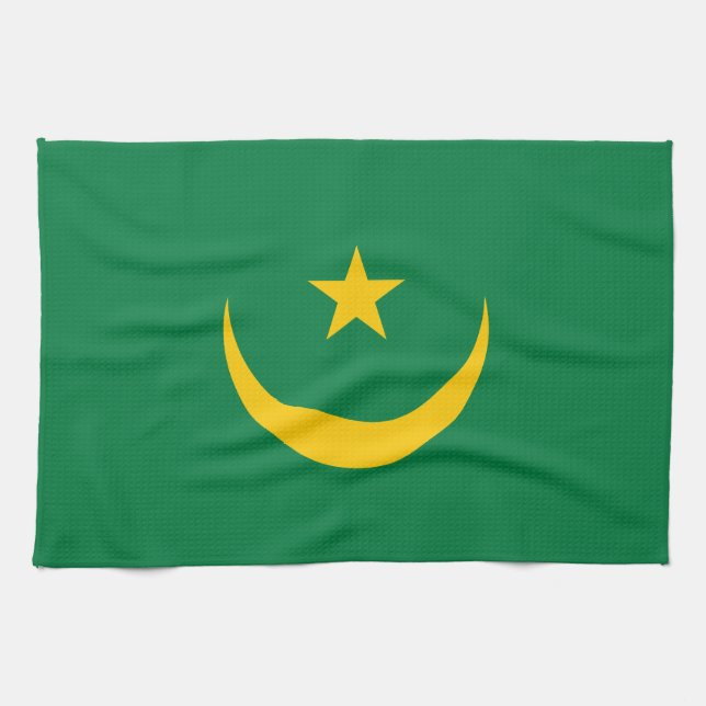 Mauritania Old Flag Kitchen Towel (Horizontal)