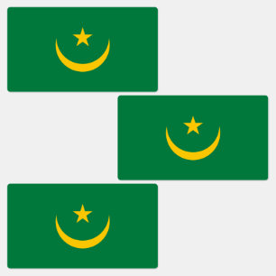 Mauritania Old Flag Labels