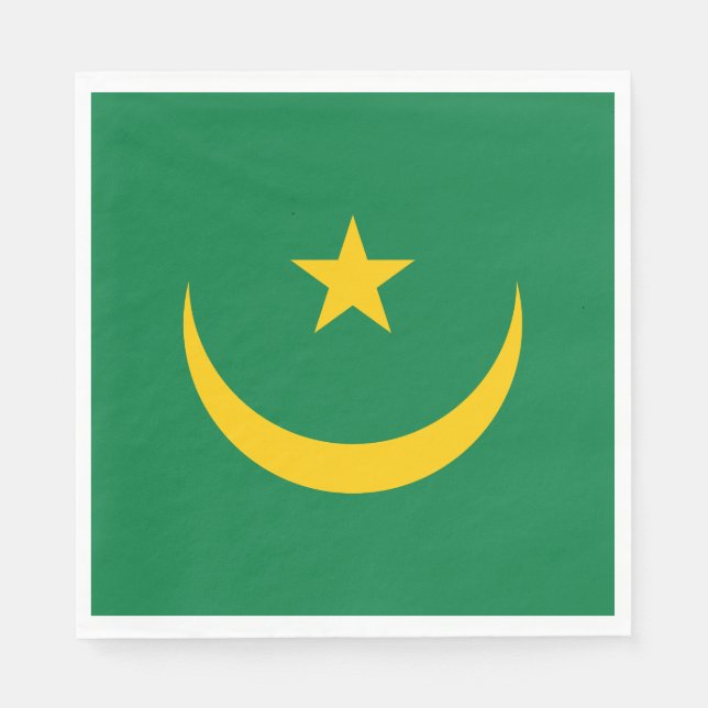 Mauritania Old Flag Napkins (Front)