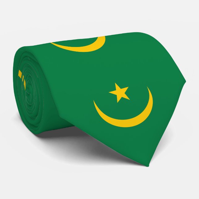 Mauritania Old Flag Neck Tie (Rolled)