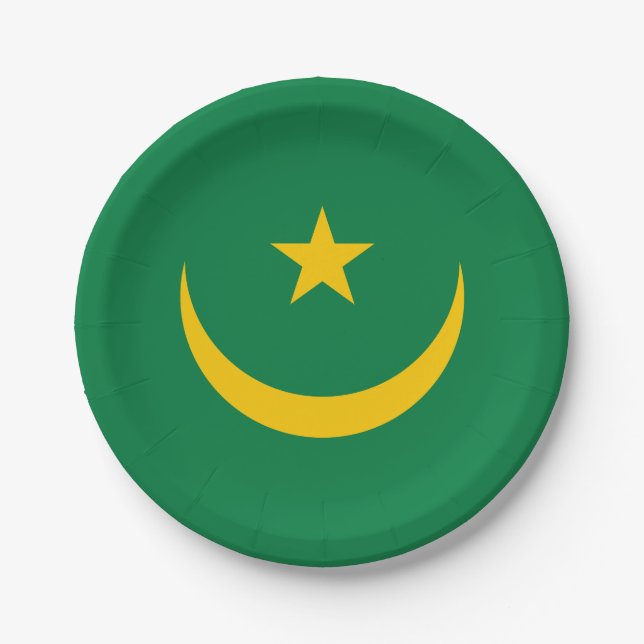 Mauritania Old Flag Paper Plates (Front)