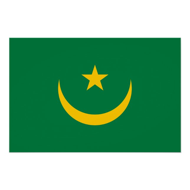 Mauritania Old Flag Poster (Front)