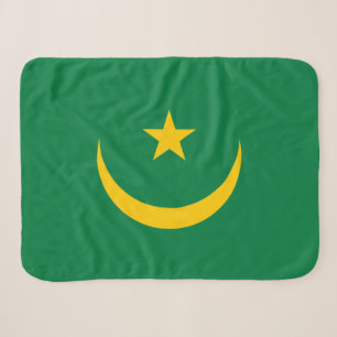 Mauritania Old Flag Sherpa Blanket