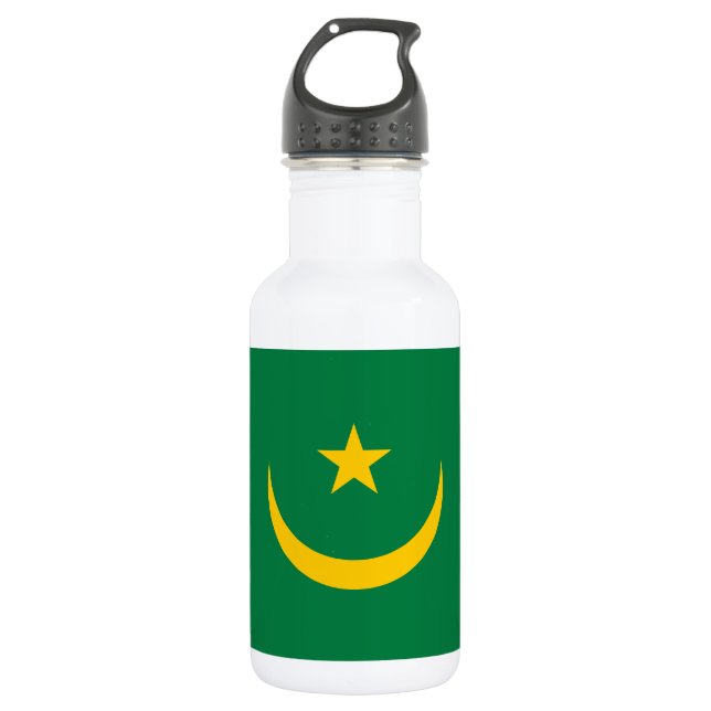Mauritania Old Flag Stainless Steel Water Bottle (Front)