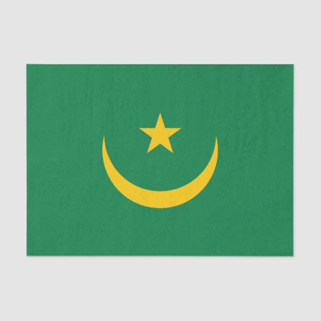 Mauritania Old Flag Tissue Paper (Front)