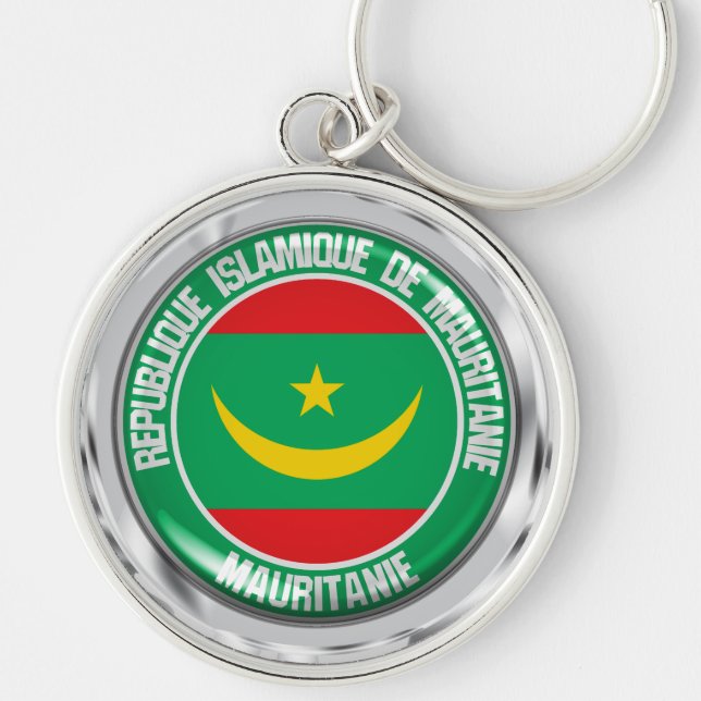 Mauritania Round Emblem Keychain (Front)