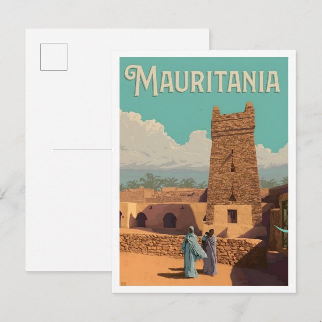 Mauritania Vintage Travel  Postcard (Front/Back)