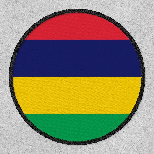 Mauritian Flag, Flag of Mauritius Patch (Front)