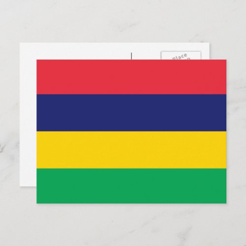 Mauritian Flag Flag of Mauritius Postcard