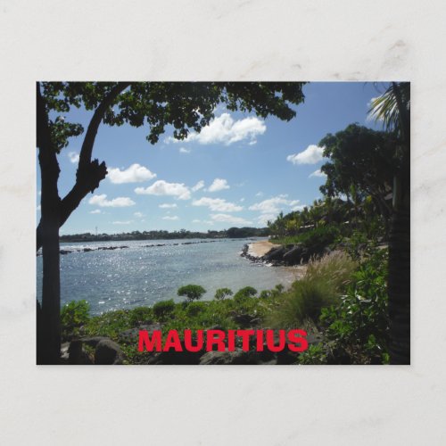 Mauritius Beach Postcard