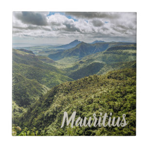 Mauritius Black River Gorges Viewpoint gift Ceramic Tile