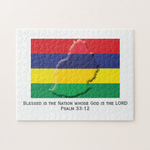 MAURITIUS Blessed Nation MAURITIAN FLAG Jigsaw Puzzle