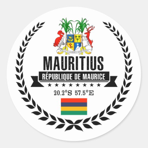 Mauritius Classic Round Sticker