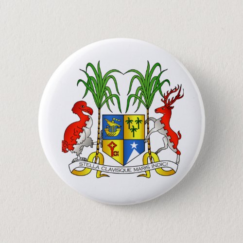 Mauritius Coat of Arms Pinback Button