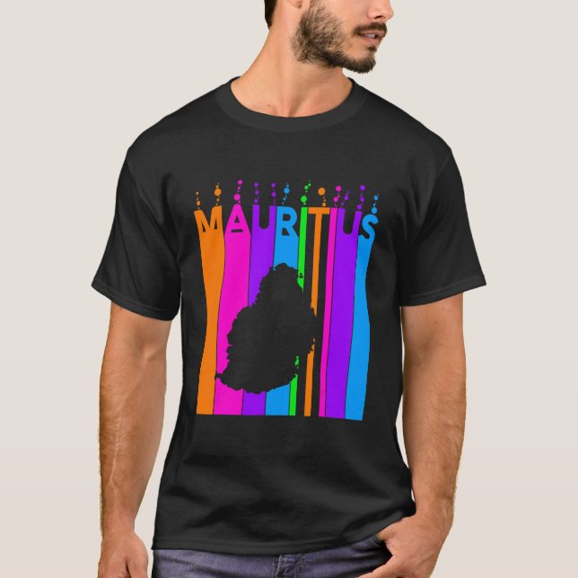 Mauritius Colorful Bubbles T-Shirt (Front)