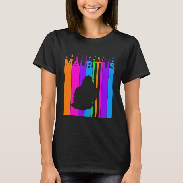 Mauritius Colorful Bubbles T-Shirt (Front)