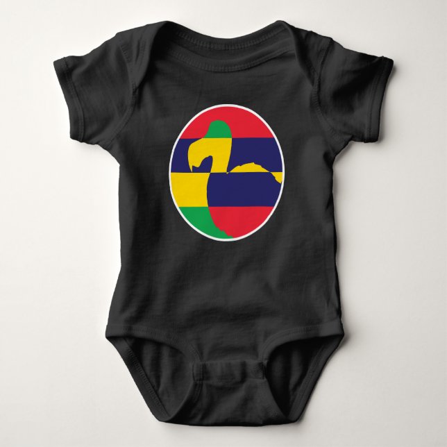 Mauritius Dodo Mauritian National Animal Flag Baby Bodysuit (Front)