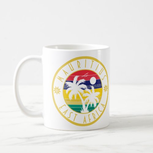 Mauritius East Africa Retro Sunset Souvenirs 60s Coffee Mug