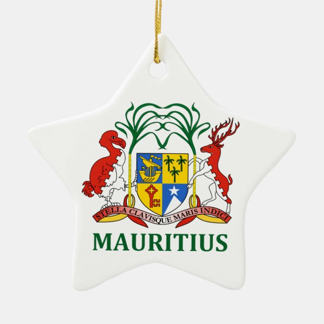 mauritius - emblem/flag/coat of arms/symbol ceramic ornament (Front)