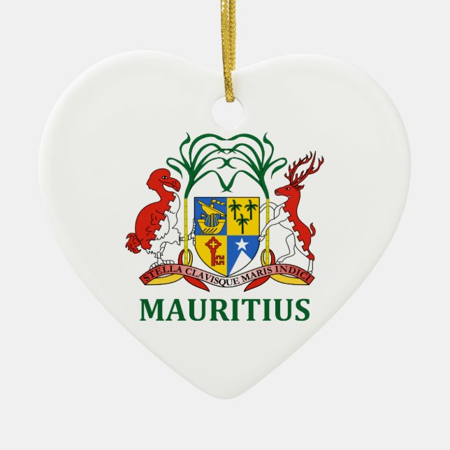 mauritius - emblem/flag/coat of arms/symbol ceramic ornament (Front)