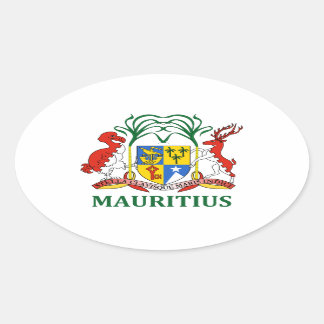 mauritius - emblem/flag/coat of arms/symbol oval sticker