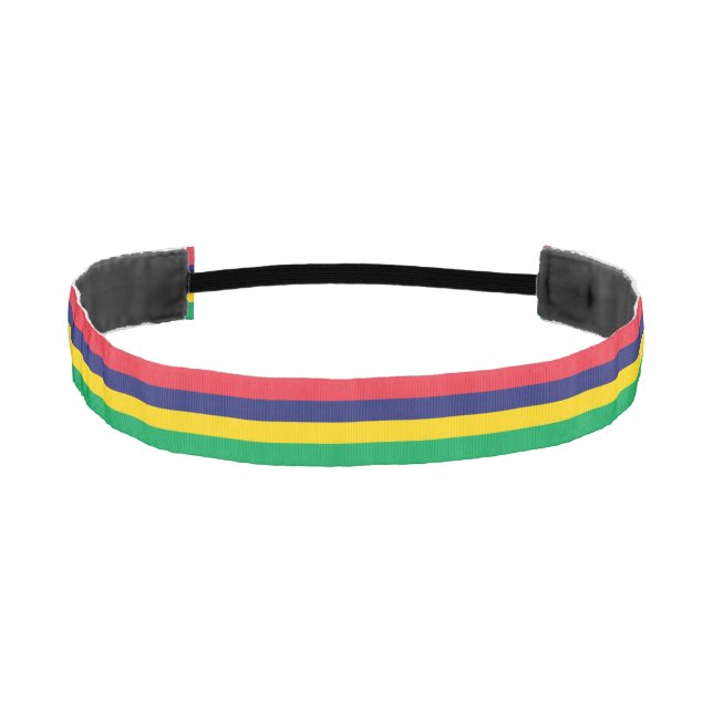 Mauritius Flag Athletic Headband (Front)