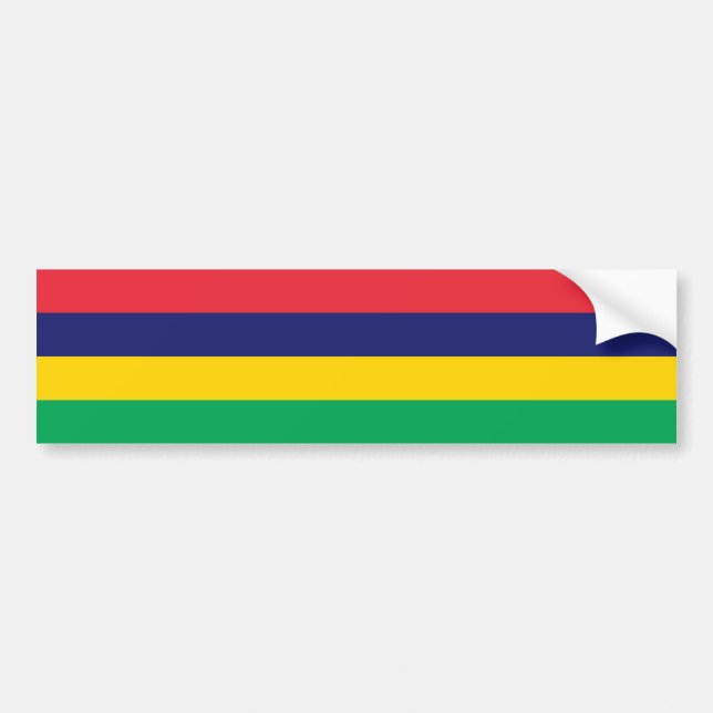 Mauritius Flag Bumper Sticker (Front)