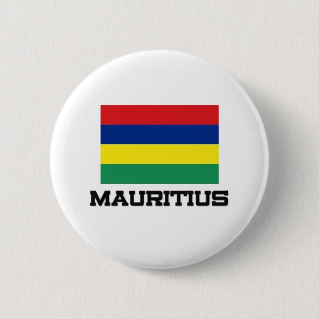 Mauritius Flag Button (Front)