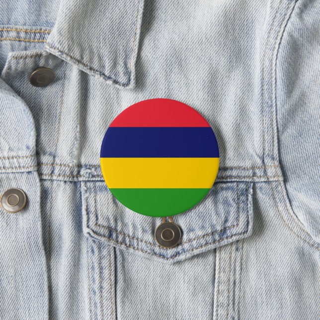 Mauritius flag button (In Situ)