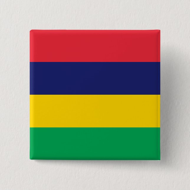 Mauritius Flag Button (Front)