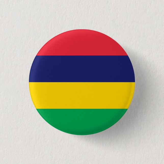Mauritius Flag Button (Front)