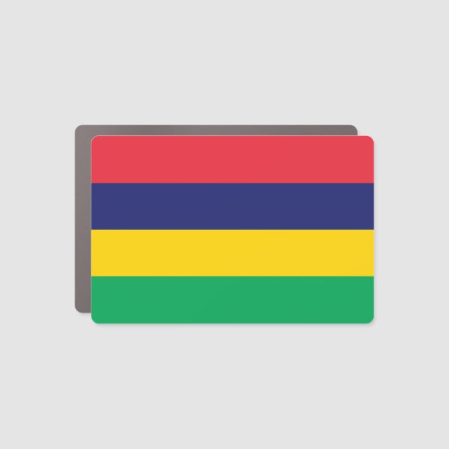 Mauritius Flag Car Magnet (Front)