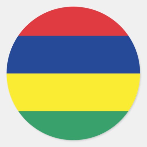 Mauritius Flag Classic Round Sticker
