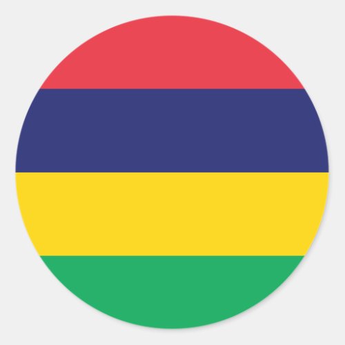 Mauritius Flag Classic Round Sticker