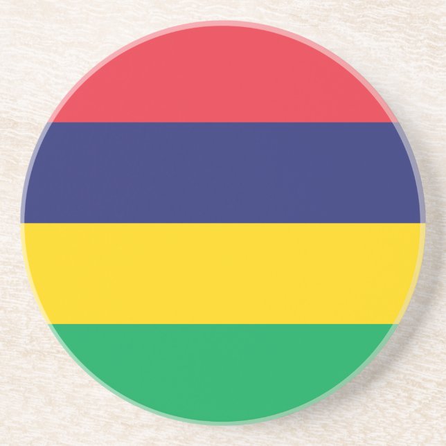 Mauritius Flag Coaster (Front)