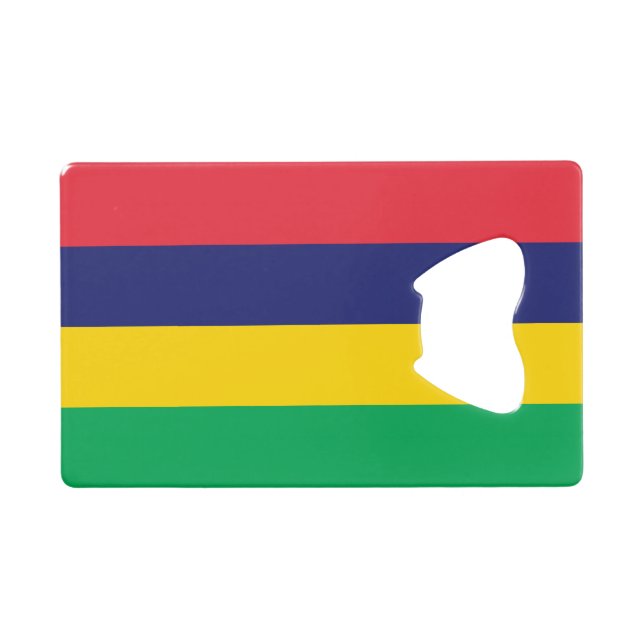 Mauritius Flag Credit Card Bottle Opener (Front (Horizontal))