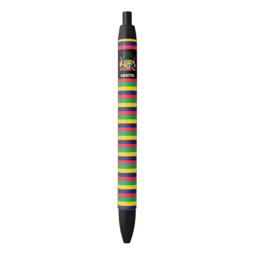 Mauritius Flag Cute Patriotic Black Ink Pen