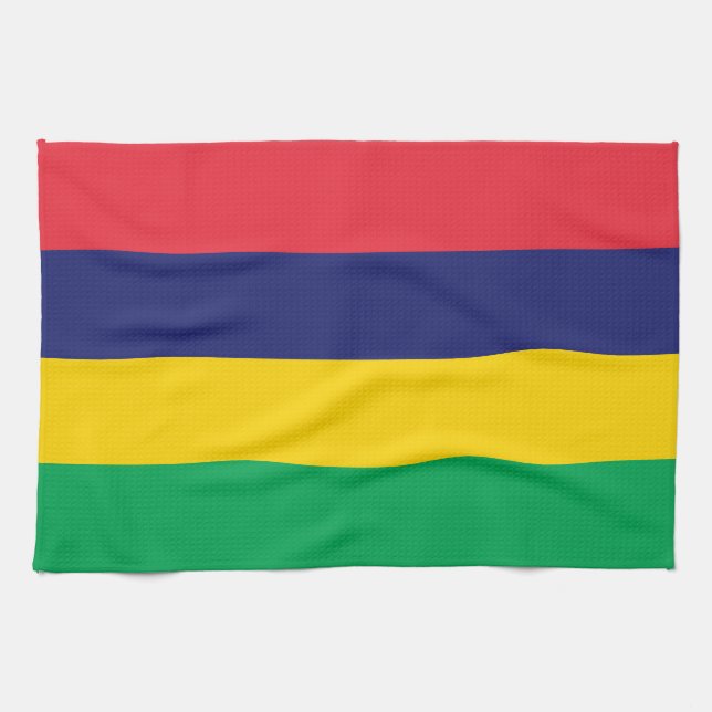 Mauritius Flag Kitchen Towel (Horizontal)