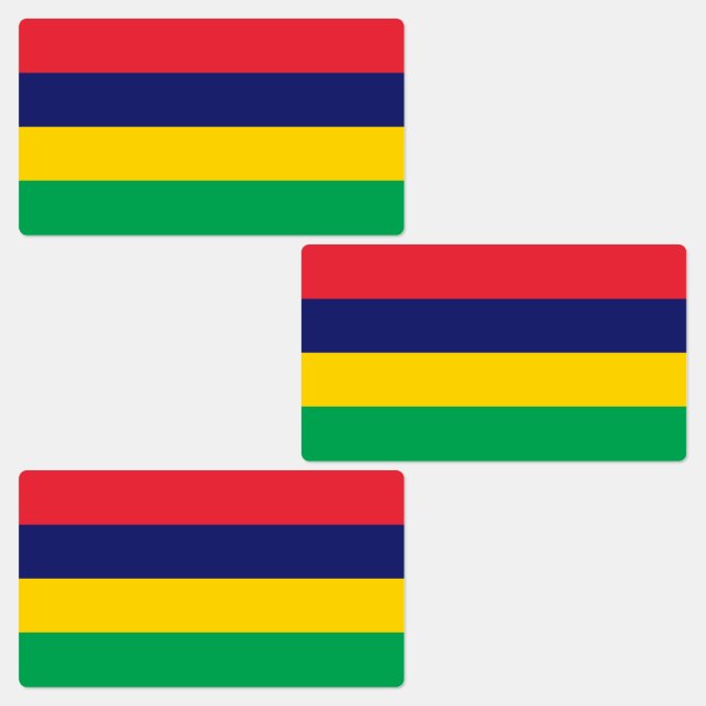 Mauritius Flag Labels (Group)