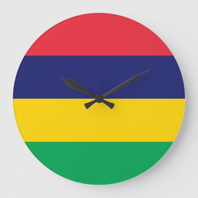 Mauritius Flag Large Clock (Front)