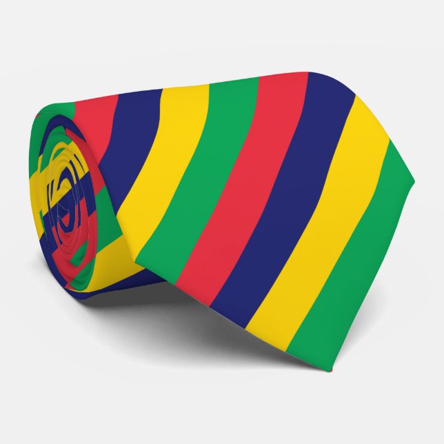 Mauritius Flag Neck Tie (Rolled)